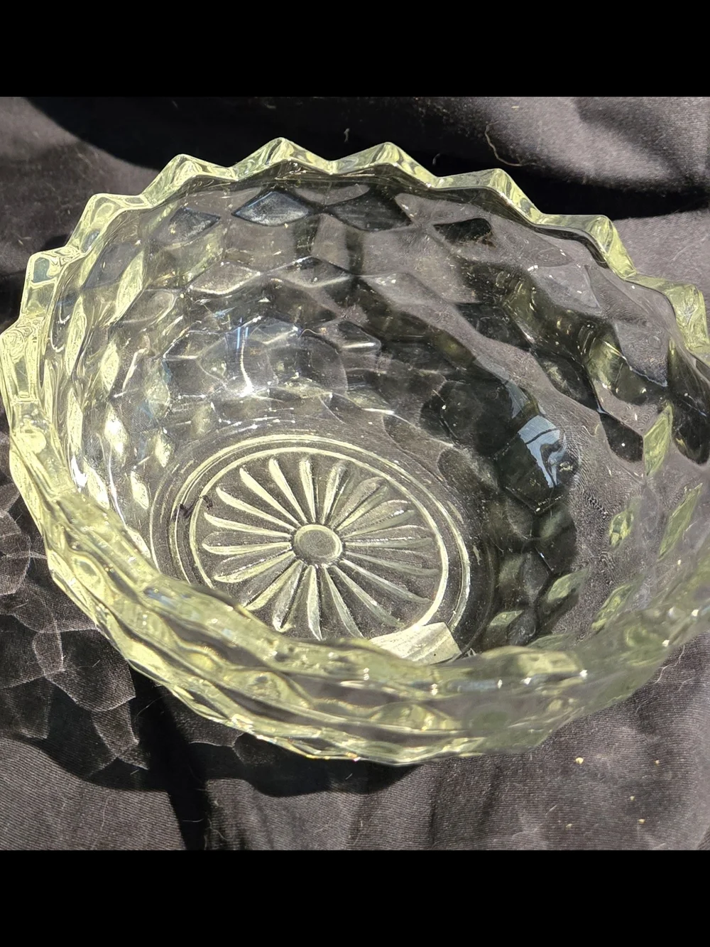 Homco Cubist Clear Glass Fairy Lamp 2-Piece Vintage Fabulous Gift